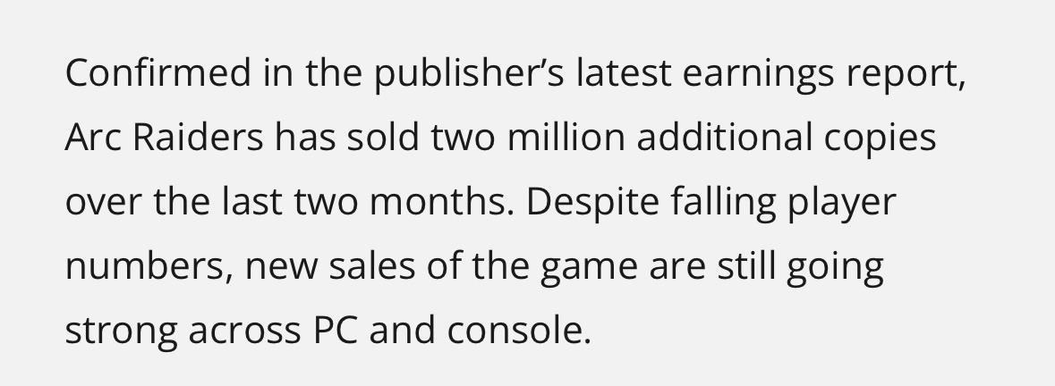 2M sold in the last two months