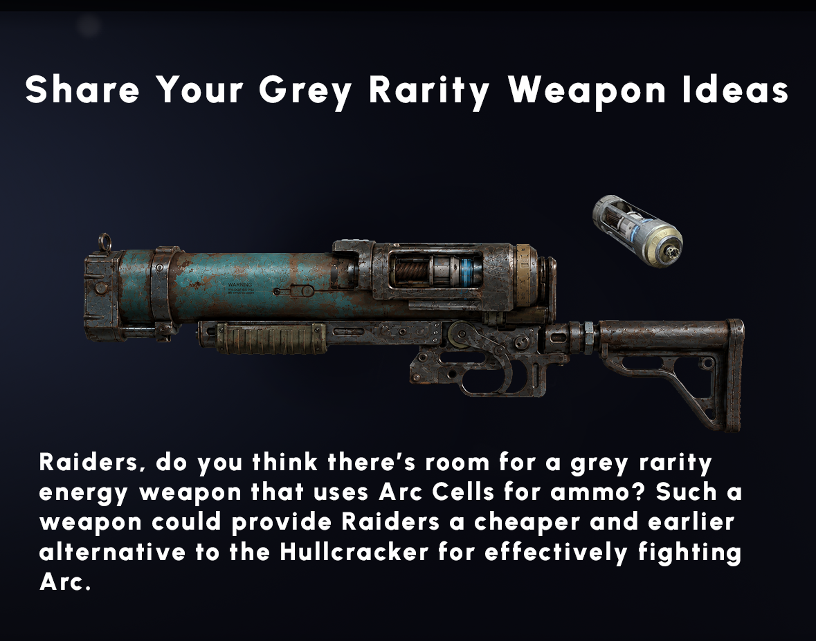 A grey-tier ARC-cell rifle, per the subreddit