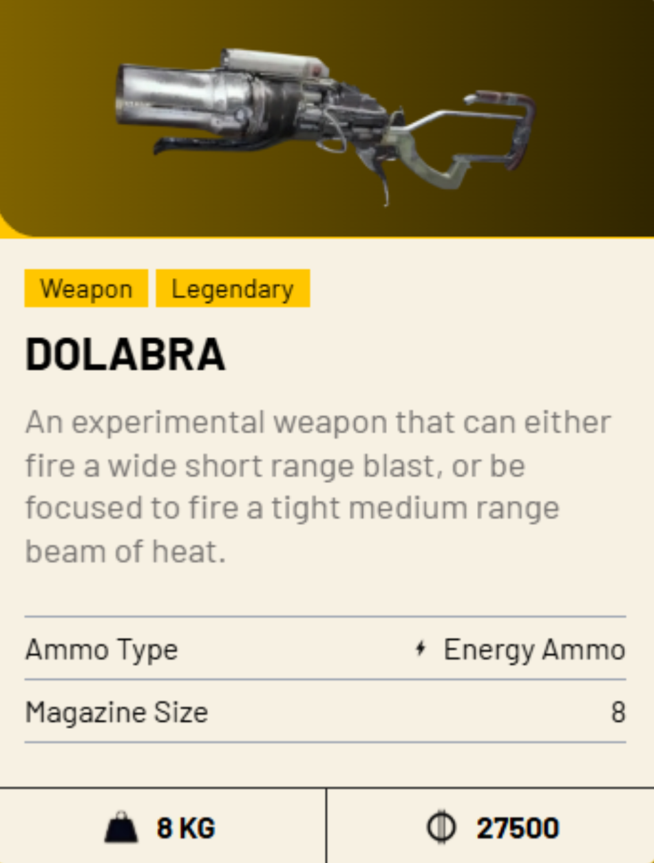 The Venator, rarely seen outside a stash.