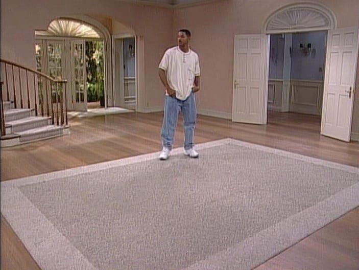 The lobby after the work trip.